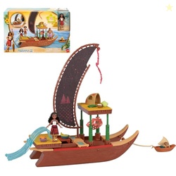 Mattel Disney Moana 2 Toy Playset with Floating Adventure Canoe, Small