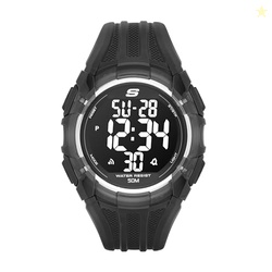 Skechers Men's El Porto Digital Chronograph Watch, Color: Black (Model