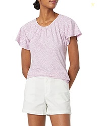 Amazon Essentials Women's Regular-Fit Cape Sleeve Open Crewneck T-Shir