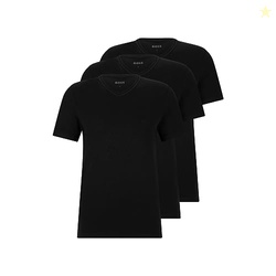 BOSS Mens 3-Pack V Neck Jersey T-Shirts Undershirt, Black Night, Mediu