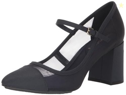 Anne Klein Womens Bleeker Pump, Mesh Navy, 10