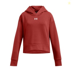 Under Armour Girls Rival Fleece Crop Hoodie, (840) Earthen Orange / / 