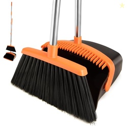 XXFLOWER Broom and Dustpan Set,Dustpans with Broom Combo for Home,Heav