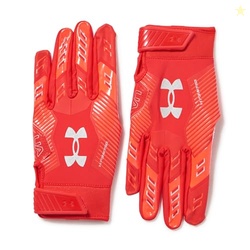 Under Armour Men's F9 Nitro Football Gloves, (600) Red/Beta/Metallic S