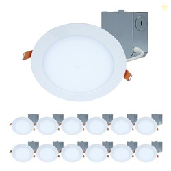 HALO HLBE 6-Inch Slim Canless Recessed Downlight for New Construction/
