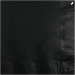 Creative Converting 20 Count Beverage Napkins, Black Velvet