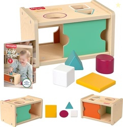 Fisher-Price Wood Montessori Toy Object Permanence Box Sort & Find, Am
