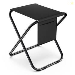 Simple Deluxe Portable Camping Stool, 14.4 Inch, 300 lbs Capacity, Fol
