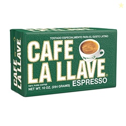 Cafe La Llave Dark Roast Ground Espresso Coffee, 10 oz Bricks  Bold Cu