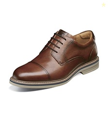 Florsheim Men's Neufeld Cap Toe Oxford, Cognac Tumbled, 8 Wide