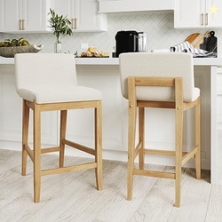 Nathan James Gracie Modern Counter Height Bar Stool with Back, Counter
