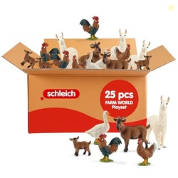 Schleich Farm World - 25 PC Farm Animal Playset - Realistic Barnyard A