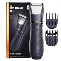 Body Trimmer for Men: Pubic Hair Trimmer with Mirror & LED Light - IPX