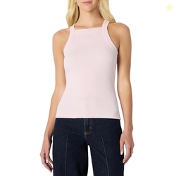 Amazon Essentials Women's Slim-Fit Stretch Rib High-Neck Tank, Pastel 