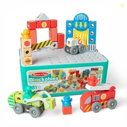 Melissa & Doug Blockables Deluxe City Snap and Play, Mix and Match Con