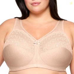 Glamorise Full Figure Plus Size MagicLift Moisture Control Bra Wirefre