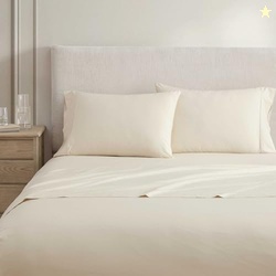 Martha Stewart - Full Size Sheets Set, Crisp & Tailored Cooling Sheets