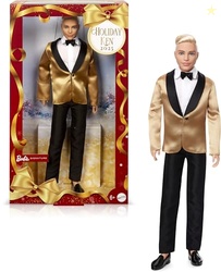 Barbie Signature 2025 Holiday Blonde Ken Collectible Fashion Doll Wear