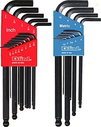 Eklind 13222 Ball-Hex L-Key allen wrench Combo- Inch / MM (2 sets 22pc