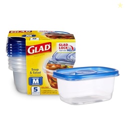 Glad GladWare Medium Rectangle Food Storage Containers with Lids, Airt
