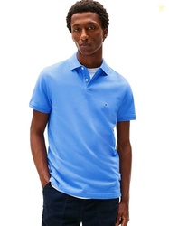 Tommy Hilfiger Men's 1985 Regular Short Sleeve Polo, Blue Spell Large