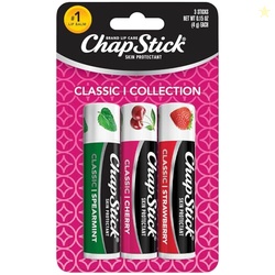 ChapStick Lip Care Set, Classic Collection 3-Pack  Spearmint, Cherry, 