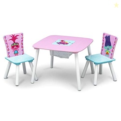 Delta Children Kids Table and Chair Set with Storage (2 Chairs Include