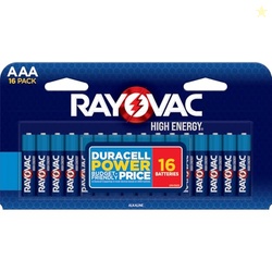 Rayovac High Energy AAA Batteries (16 Pack), Alkaline Triple A Batteri