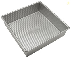 USA Pan Bakeware Nonstick Square Cake Pan, 8 Inch, Aluminized Steel