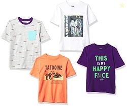 Amazon Essentials Disney | Marvel | Star Wars Boys' Short-Sleeve T-Shi