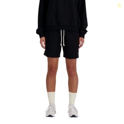 New Balance Women's Athletics French Terry Short, Black, Large