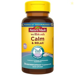 Nature Made Wellblends Calm & Relax, Ashwagandha 125mg, Magnesium 300 