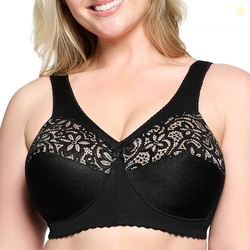 Glamorise Full Figure Plus Size MagicLift Cotton Support Bra Wirefree 