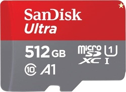 SanDisk 512GB Ultra microSDXC UHS-I Memory Card with Adapter - Up to 1