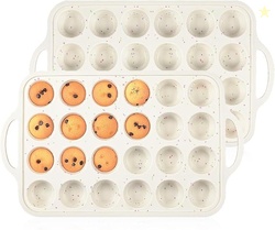 CAKETIME Mini Muffin Pan, 2 Pack