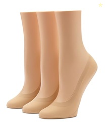 HUE Womens Classic Perfect Edge (Pack Of 3) Fashion-liner-socks, Natur