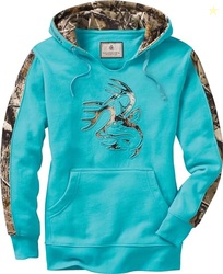 Legendary Whitetails Womens Camo Hoodie Comfy V-Neck with Kangaroo Poc