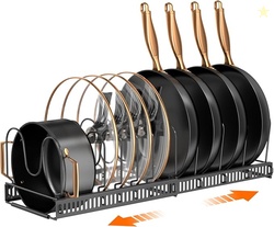 MUDEELA Pots and Pans Organizer Rack