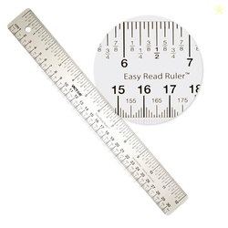 12 Inch Easy Read Ruler, Clear Flexible, Bendable, Shatterproof, Ruler