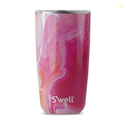 S'well Stainless Steel Tumbler with Slide-Open Lid, 18oz, Rose Agate, 