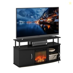 Furinno Jensen Fireplace TV Stand, Entertainment Center, TV Console fo