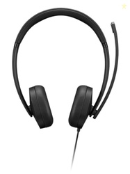 Lenovo USB-A Wired Stereo Headset for PC/Laptop, AI Noise Canceling vi