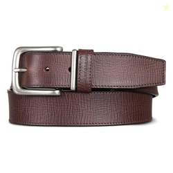Lucky Brand The Men's Leather Jean Belt with Metal and Leather Keeper