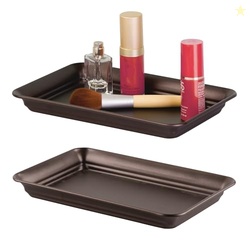 iDesign Decorative Countertop Vanity Tray Organizer for Bathroom, Bedr