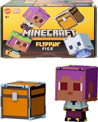 Mattel Minecraft Flippin Figs 2-Pack, 2 Action Figures in 3.75-inch Sc