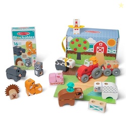 Melissa & Doug Blockables Farm and Farm Friends 2-Pack Bundle Connecta