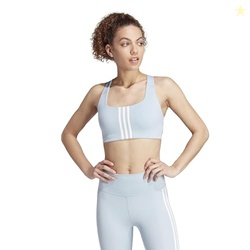 adidas Women's Powerimpact Training Medium-Support Bra, Wonder Blue/Wh