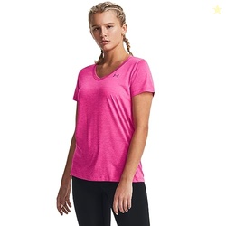 Under Armour Womens Tech V-Neck Twist Short-Sleeve T-Shirt, (657) Rebe