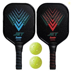 Franklin Sports Pickleball Paddle and Ball Set - Aluminum - Jet - 2 Pl