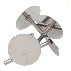 Ateco 1449 Stainless Steel Cake Pan Heating Core - 4/Pack, 4" x 3" x 2